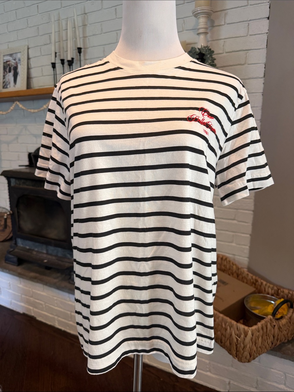 H&M Ciao Bella Roma 1981 Striped T-Shirt | Size S